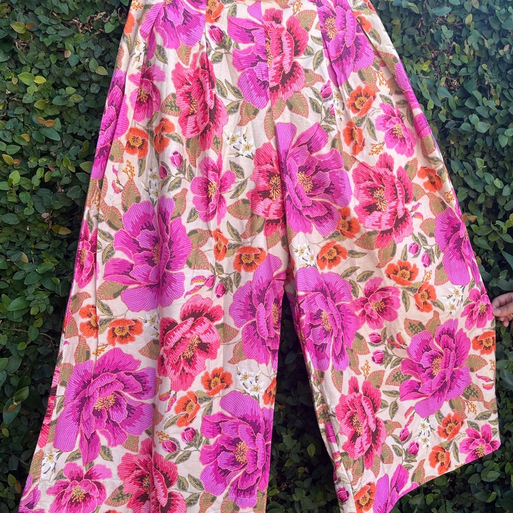 FARM Rio Floral Wide Leg Pants - new with tags